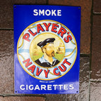 Players Navy Cut Cigarettes Enamel Sign