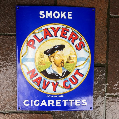 Players Navy Cut Cigarettes Enamel Sign