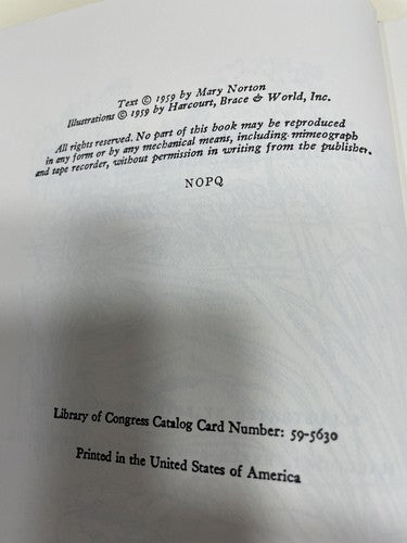 The Borrowers Afloat Mary Norton Printed In America