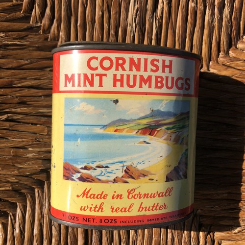 Cornish Mint Humbugs Filled Vintage Tin