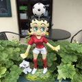 Betty Boop Footballer Cast Iron Door Stop