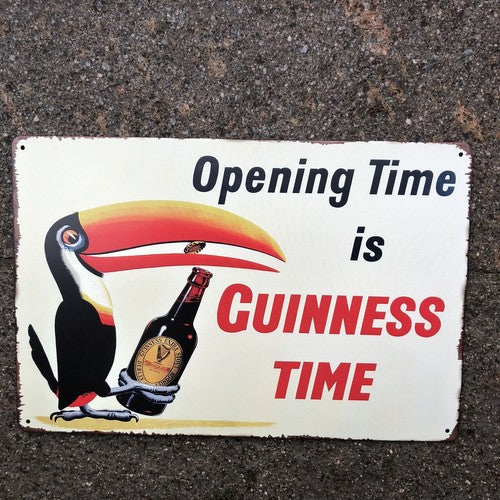 Opening Time Is Guinness Time Metal Sign New  Design