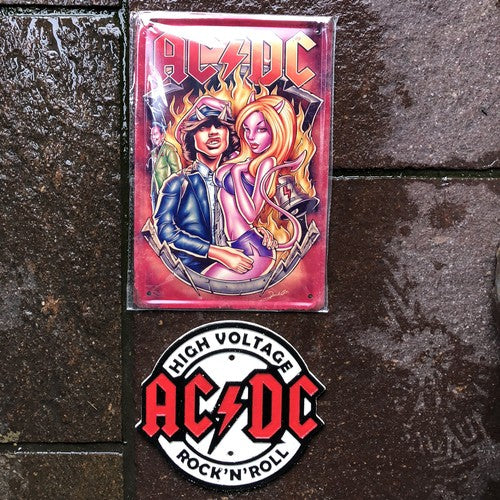 Ac/DC Cast Iron Sign And Metal Sign