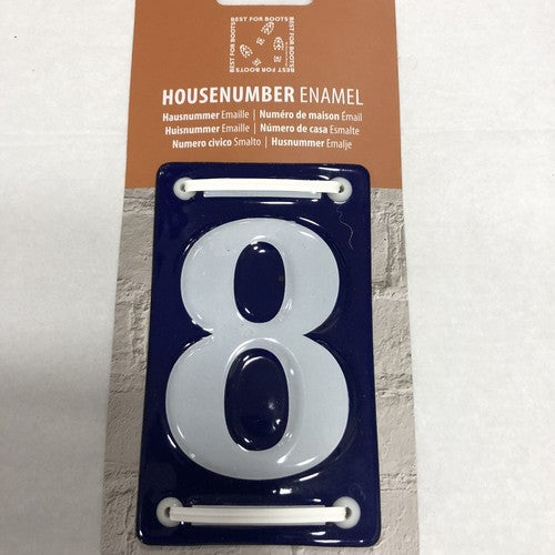 Enamel House Number 8 French Style