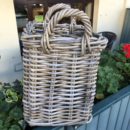 Square Log Basket Handmade