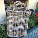 Square Log Basket Handmade