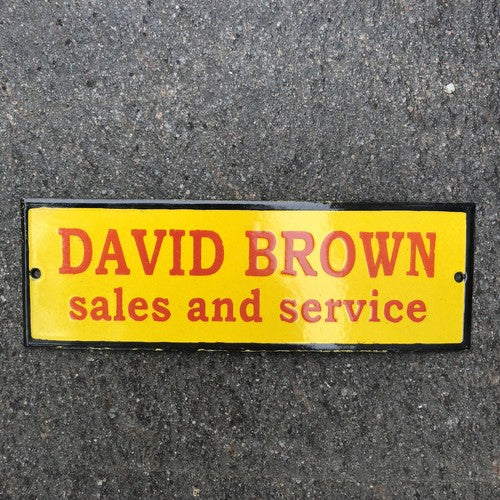 David Brown Enamel Sign