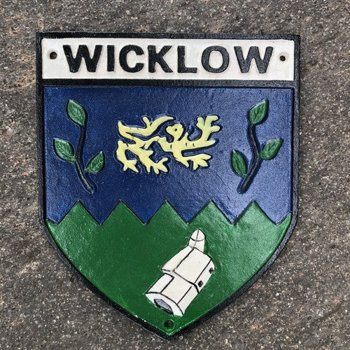 Wicklow Crest Cast Iron Sign
