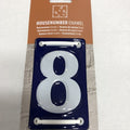 Enamel House Number 8 French Style