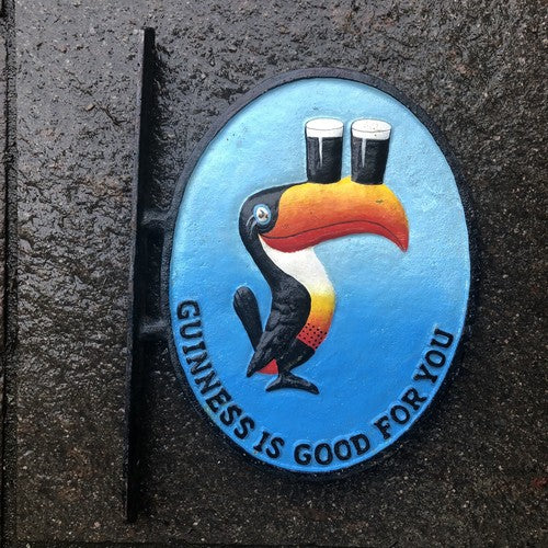 Guinness Double Faced Cast Iron Wall Mounted