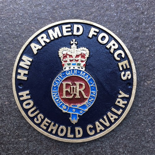 HM Armed Forces Household Cavalry Cast Iron Sign