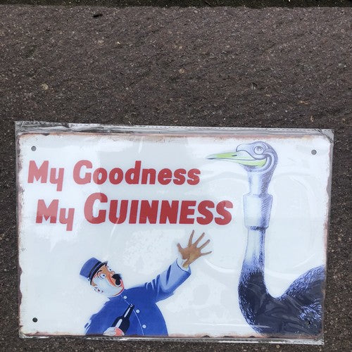 My Goodness My Guinness Zoo Keeper Metal Sign