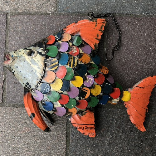 Fish Vintage Style Tin Plate Hanging
