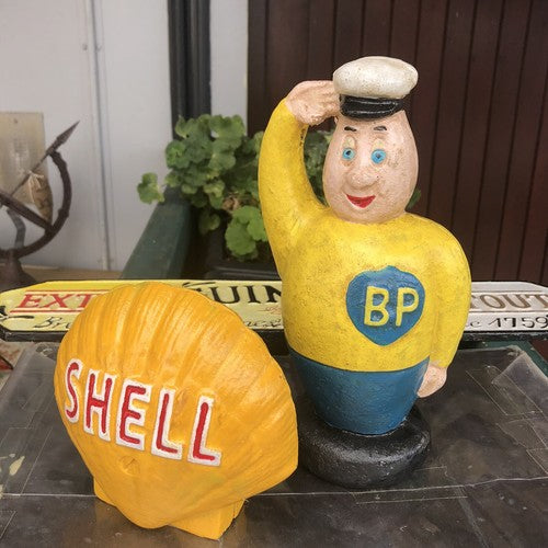 Shell & BP Man Cast Iron Money boxes