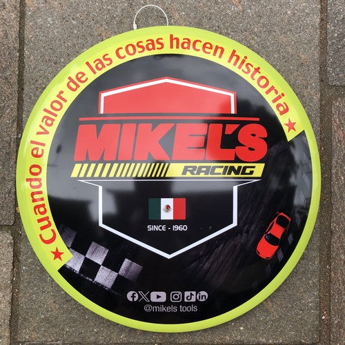 Mikels Racing 40 Cms Dome Metal Sign