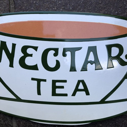 Nectar Tea Enamel Sign No Drill Holes