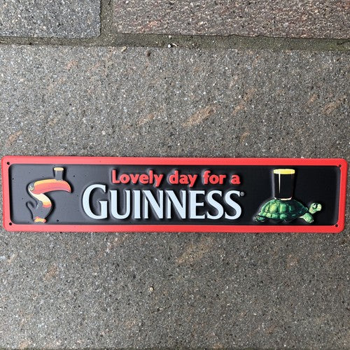 Lovely Day For A Guinness Tortoise Metal Sign