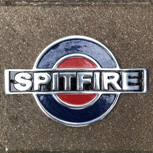 Spitfire Polished Aluminium Sign