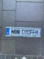 Mini Cooper Irish License Plate Sign