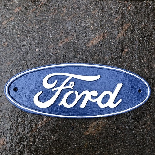 Ford Oil Can And Cast Iron Sign