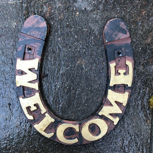 Welcome Cast Iron Horseshoe