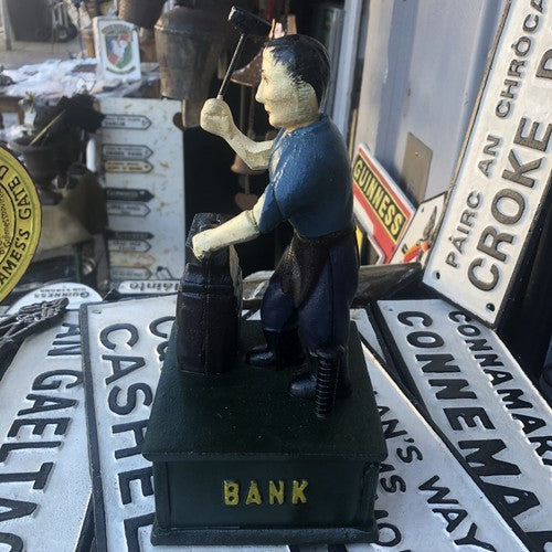 Bank On John Deere Cast Iron Money Bank