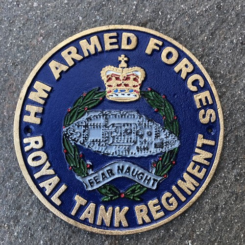 H M Armed Forces Royal Tank Regiment Cast Iron Sign
