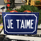 Je Tâaime Enamel Sign
