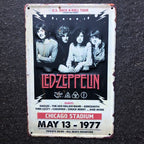 Led Zeppelin Chicago Stadium Metal Sign