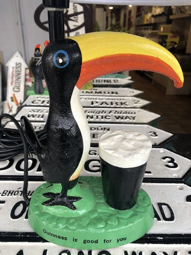Guinness Toucan Cast Iron Lamp & Shade