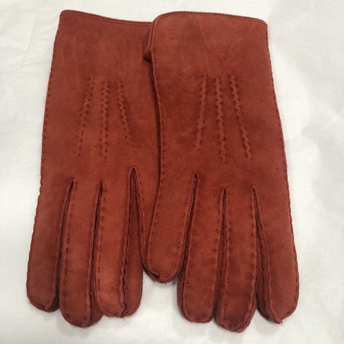 Sheepskin Genuine Gloves Rust Colour See All Photos Pair No6