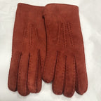 Sheepskin Genuine Gloves Rust Colour See All Photos Pair No6
