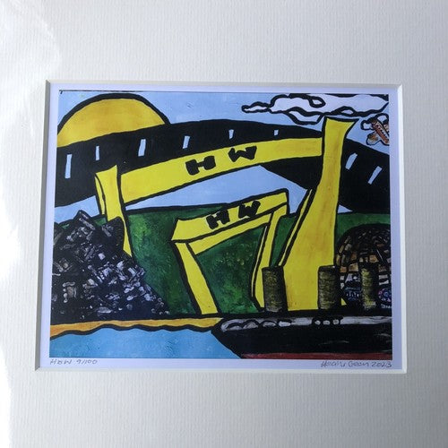 Harland & Wolf A5 Mounted Acrylic Print Titled âHappy Irelandâ