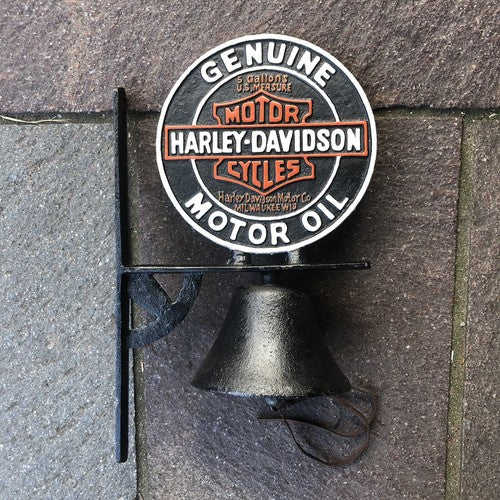 Harley Davidson Cast Iron Bell & Key Rack
