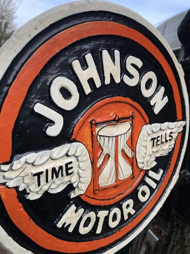 Johnson Motor Oil Cast Iron Sign
