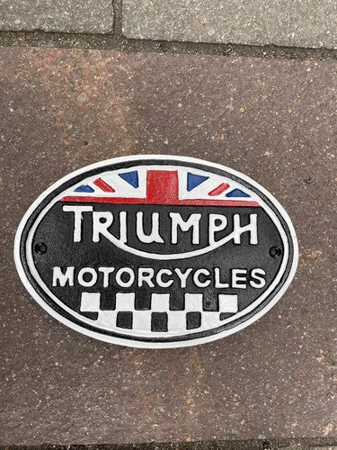 Triumph Motorcycles Cast Iron Sign