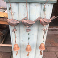 Three Robin Redbreast Metal Hanging Bell
