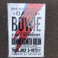 David Bowie Performing As Zingy Stardust Metal Sign
