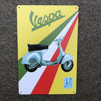 Vespa Metal Sign New Design