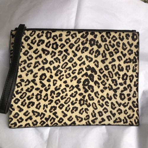 paul costelloe Zipped Handle Leather Animal Print Bag