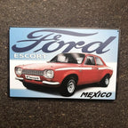 Ford Escort Metal Sign New Design