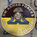 H M Armed Forces Lancashire Fusiliers Cast Iron Sign