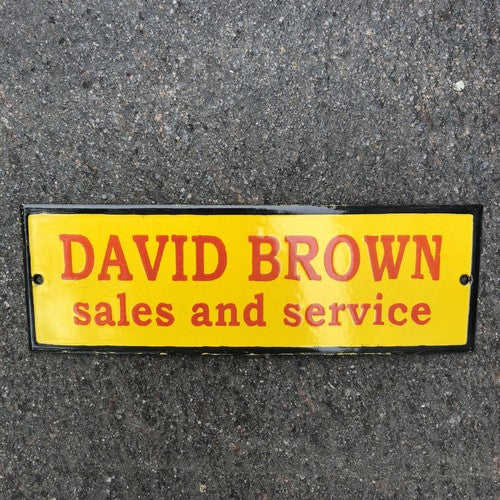 David Brown Enamel Sign