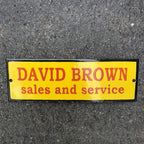 David Brown Enamel Sign