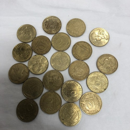 France 10 Centimes Aluminium Bronze Coins