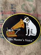 His Masters Voice Enamel Sign Vintage Style