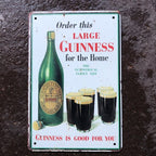 Order This Large Guinness For The Home Metal Sign