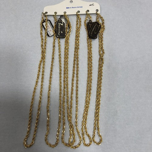 Primor Gold Plated Card Of Six 15 Inch Chains