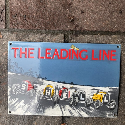 The Leading Line Enamel Sign