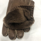 Sheepskin Genuine Gloves Chocolate Colour See All Photos Pair No 5
